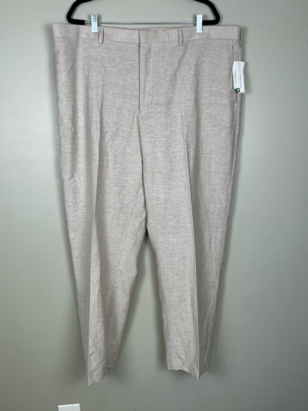 Cubavera Light Beige Linen-Blend Chinos NWT Size 44W x 30L